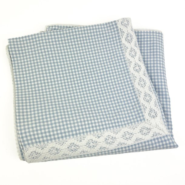 S�d lysebl� vintage dug 140x140 cm