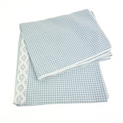 S�d lysebl� vintage dug 140x140 cm