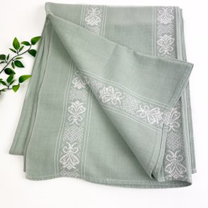 Smuk gr�n retro dug � 150 cm