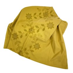 Broderet gylden retro dug 180 cm