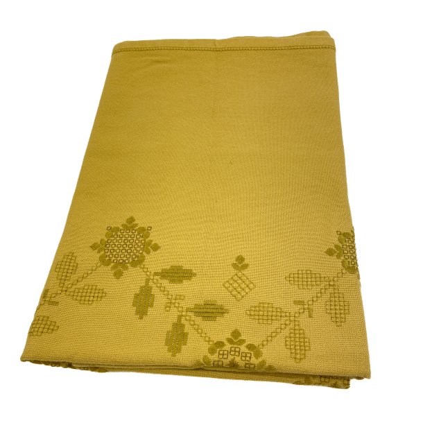 Broderet gylden retro dug 180 cm