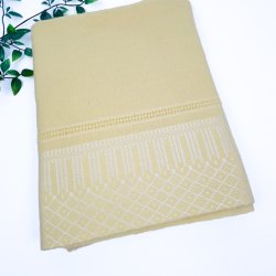 Smuk gul retro dug med v�vet bort � 210 cm