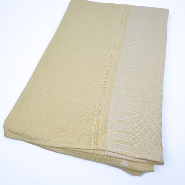 Smuk gul retro dug med v�vet bort � 210 cm