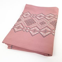 Broderet rosa vintage dug 220 cm