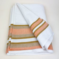 Ferskenstribet retro dug 220 cm