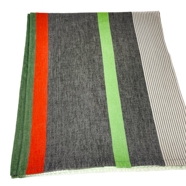 Retro Tischdecke in Orange, Grn und Grau  180 cm