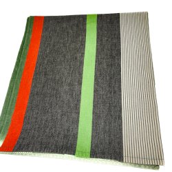 Retro Tischdecke in Orange, Grn und Grau  180 cm