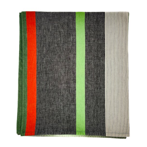 Retro Tischdecke in Orange, Grn und Grau  180 cm