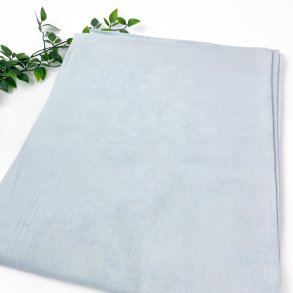 Hellblaue Retro Damasttischdecke  160 cm