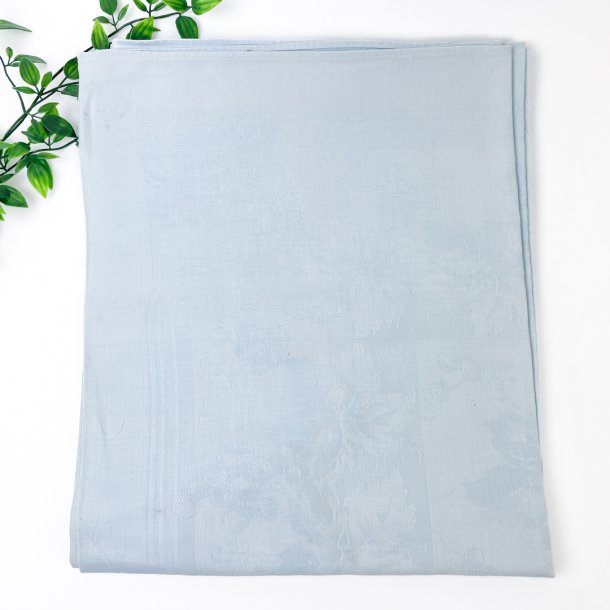 Hellblaue Retro Damasttischdecke  160 cm