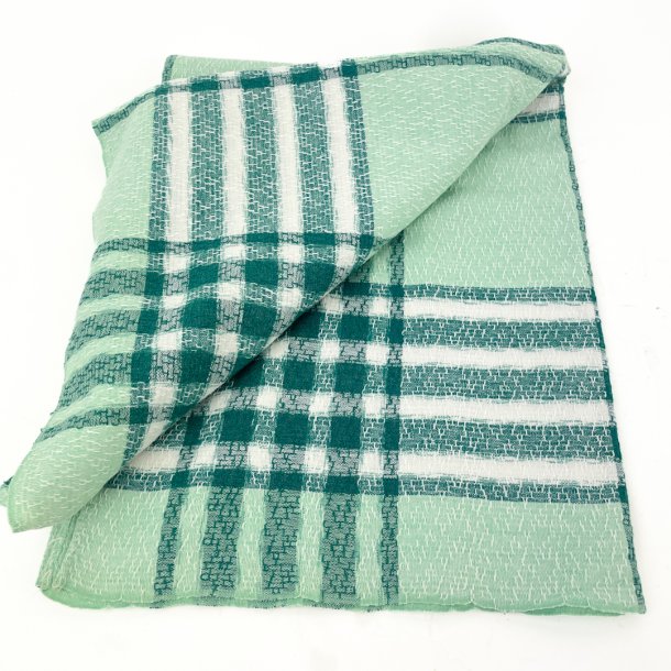 Mintgrne Retro-Tischdecke mit Karos  130 cm