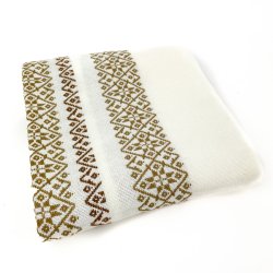 Lys retro dug med mnster  185 cm