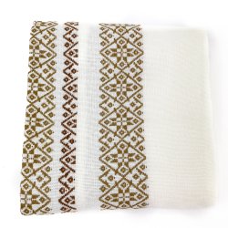 Lys retro dug med mnster  185 cm