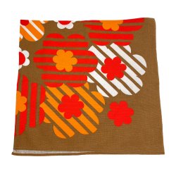 Orange og gylden retro dug 90x90 cm