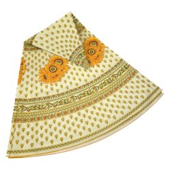 Rund solsikke retro dug - � 180 cm