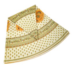 Rund solsikke retro dug - � 180 cm