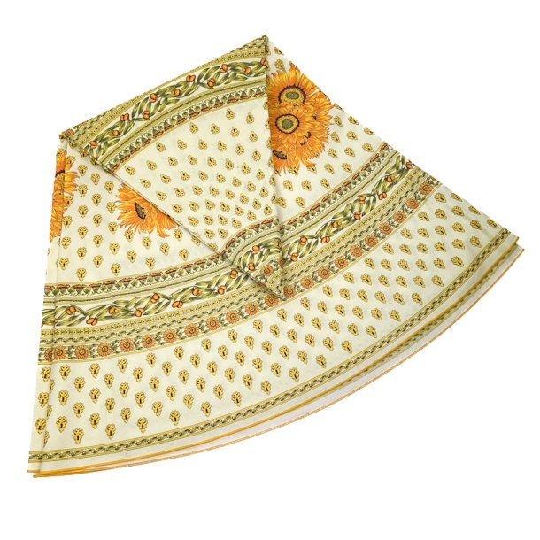 Rund solsikke retro dug - � 180 cm