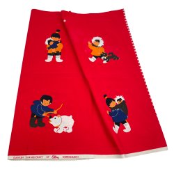 R�d gr�nlandsk retro dug 170 cm