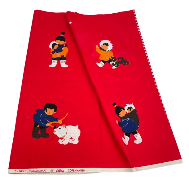 R�d gr�nlandsk retro dug 170 cm