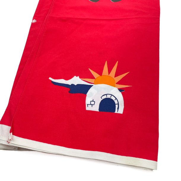 R�d gr�nlandsk retro dug 170 cm