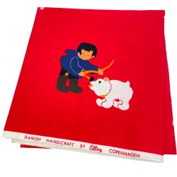 R�d gr�nlandsk retro dug 170 cm
