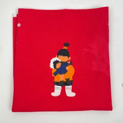 R�d gr�nlandsk retro dug 170 cm