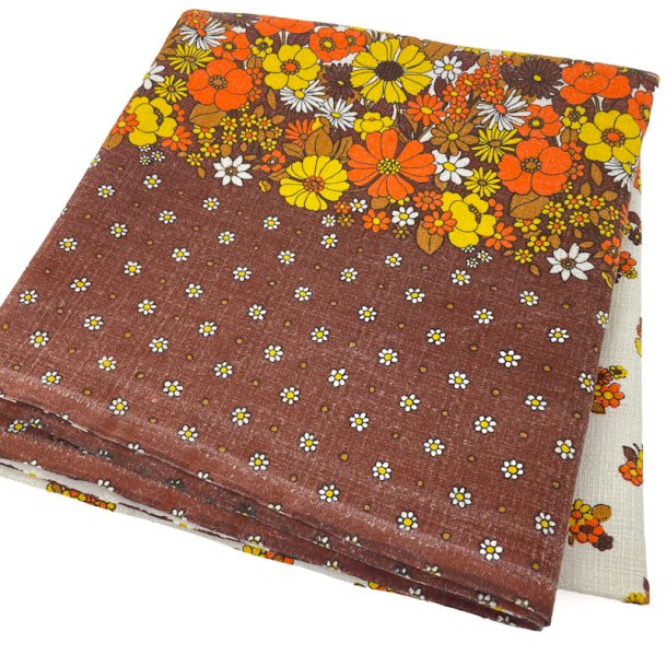 Blomstret retro dug 160 cm
