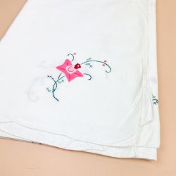 Farverig vintage dug og tolv servietter