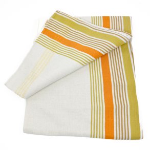 Retro dug med gr�nne og orange striber � 160 cm