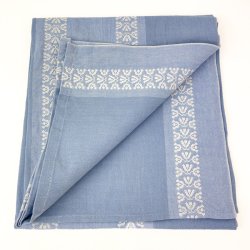 Kopi af Retro Tischdecke mit Punkten und Bordre  140 cm