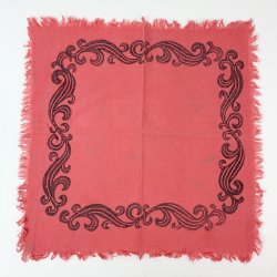 Ti retro mundservietter i stvet rd med stoftryk