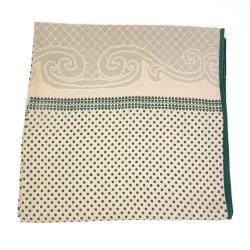 Retro Tischdecke mit Punkten und Bordre  140 cm