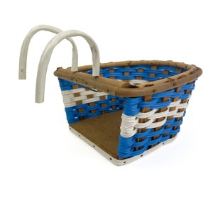 Bl� og hvid retro dukkes�de til cykel