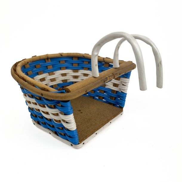 Bl� og hvid retro dukkes�de til cykel