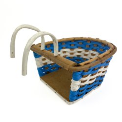 Bl� og hvid retro dukkes�de til cykel