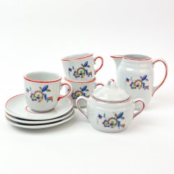 Retro Puppengeschirr aus Porzellan