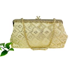 Goldfarbene Vintage-Abendtasche