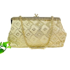 Goldfarbene Vintage-Abendtasche