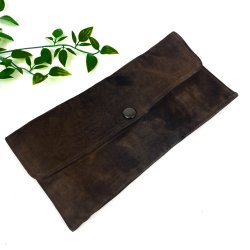 Vintage clutch i ruskind