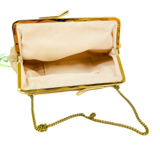 Goldfarbene Vintage-Abendtasche