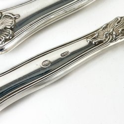 Tre tre-t�rnede vintage s�lvknive Cohr