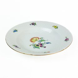 Dyb tallerken - Saksisk Blomst, B&G No 22