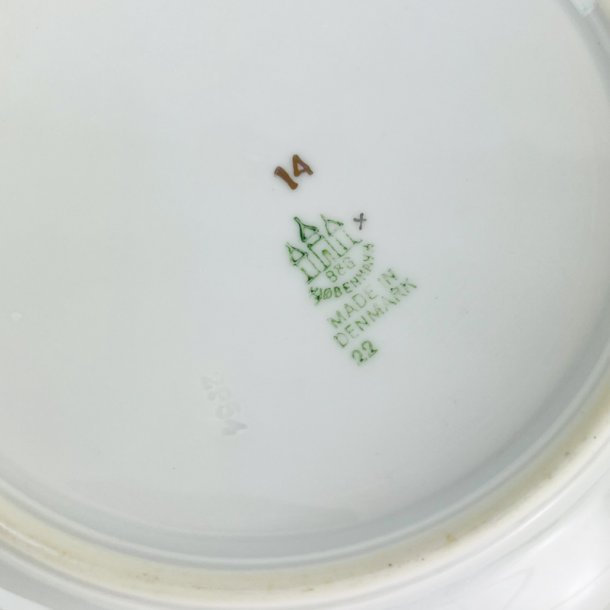 Dyb tallerken - Saksisk Blomst, B&G No 22