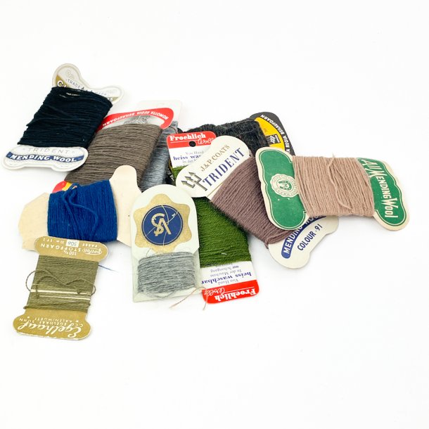 Ti farver vintage stoppegarn 