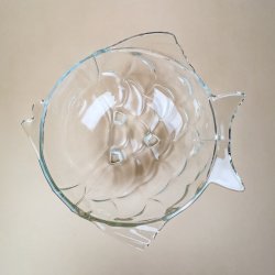 Vintage fiskesk�l i glas