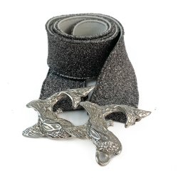 Silberfarbenes Vintage-Stretchgrtel 