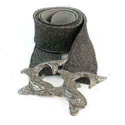 Silberfarbenes Vintage-Stretchgrtel 