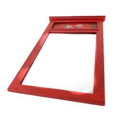 Rdt retro spejl med rosemotiv