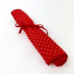 Rote Retro-Stricknadelmappe