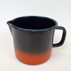 Orangebrunt retro emaljekande